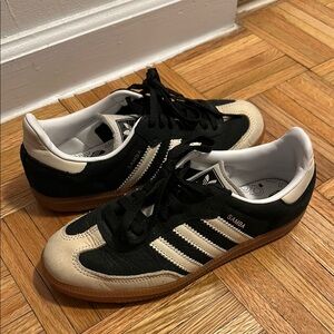 Adidas Samba Black and Cream Sneakers